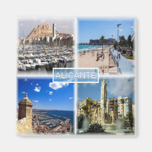 Íman ES Alicante - Skyline - praia de Postiguet - Expli