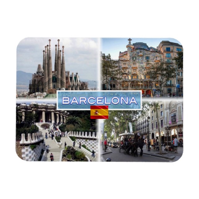 Íman ES Barcelona - Sagrada Família - Casa Batllo (Horizontal)