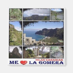 Íman ES - Espanha - La Gomera - I Love - Collage Mosaic