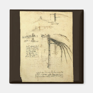 Íman Esboço da Máquina Voadora de Leonardo da Vinci