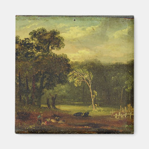 Íman Esboço da natureza no parque de Sion, 1819 (óleo