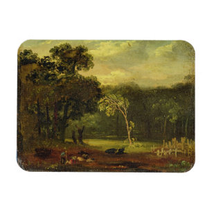 Íman Esboço da natureza no parque de Sion, 1819 (óleo