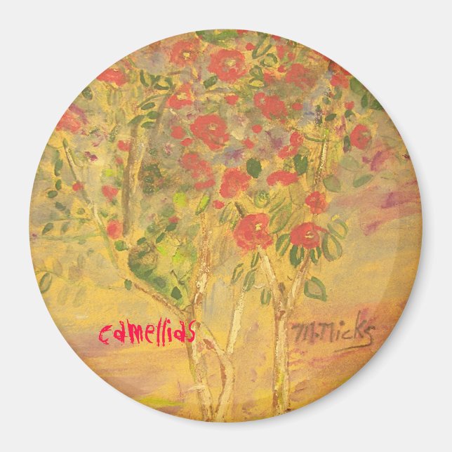 Íman esboço de camellias (Frente)