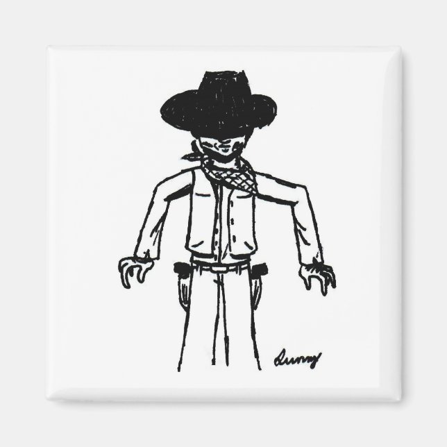 Íman Esboço de Cowboy (Frente)