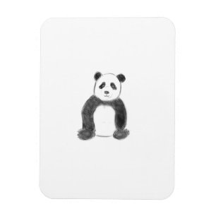 Íman Esboço do panda branco e preto