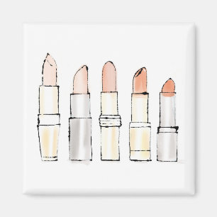 Íman Esboço moderno colorido selvagem do batom de Appl