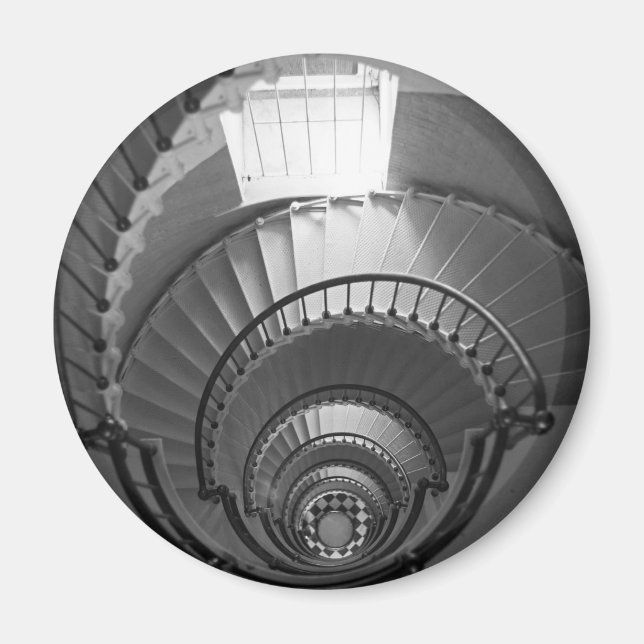 Íman Escada de farol espiral B&W (Frente)