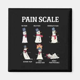 Íman Escala de Dor Retro Boneco de Neve Trauma Enfermei