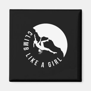 Íman Escalada Como Uma Garota Camiseta Feminina De Esca