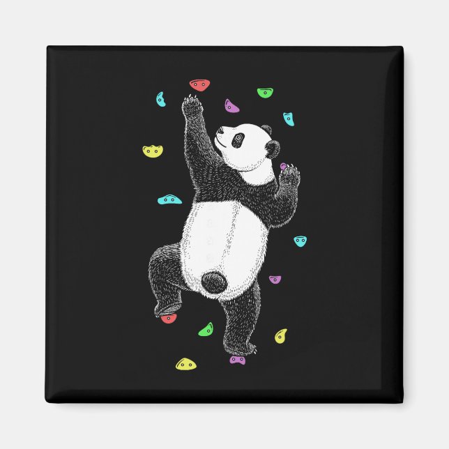 Íman Escalador Parede Interior Climber Panda Urso Engra (Frente)