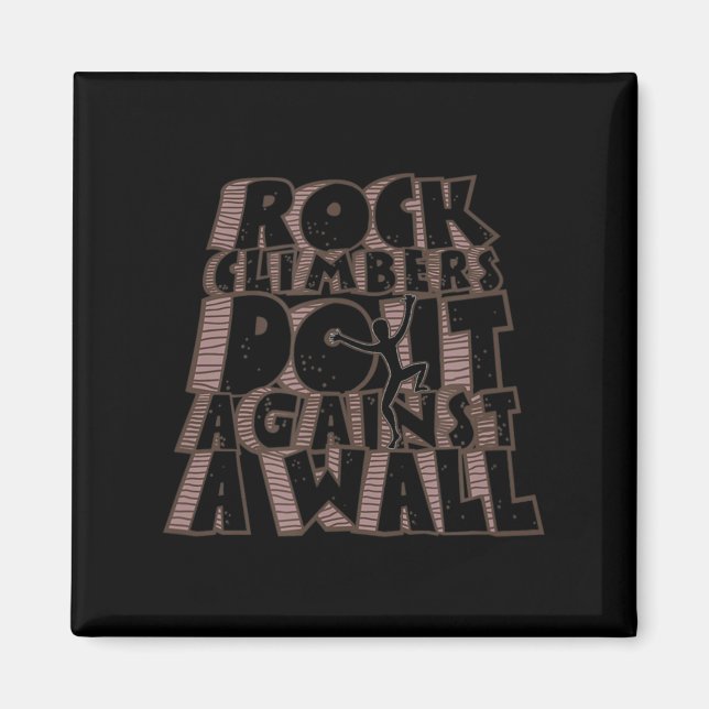 Íman Escaladores de Rock Fazem-No Contra Uma Subida Div (Frente)