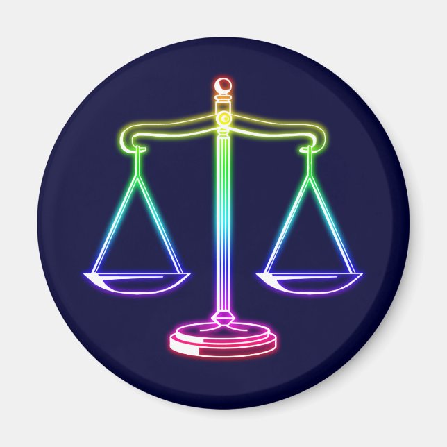 Íman Escalas de Justiça Coloridas (Frente)