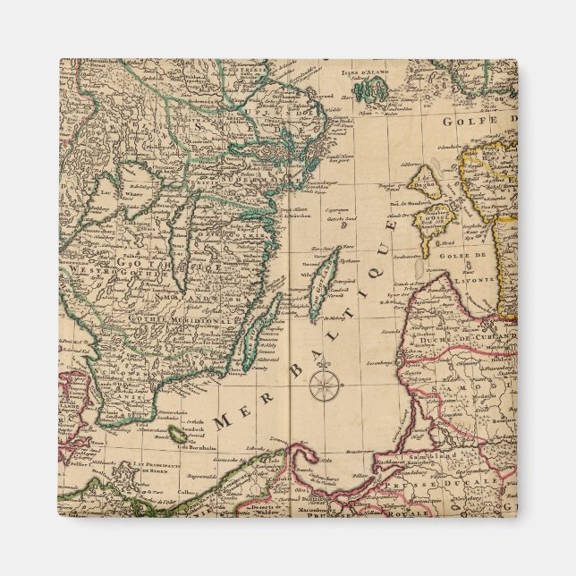 Íman Escandinávia, Mar Báltico, Suecia, Dinamarca (Frente)