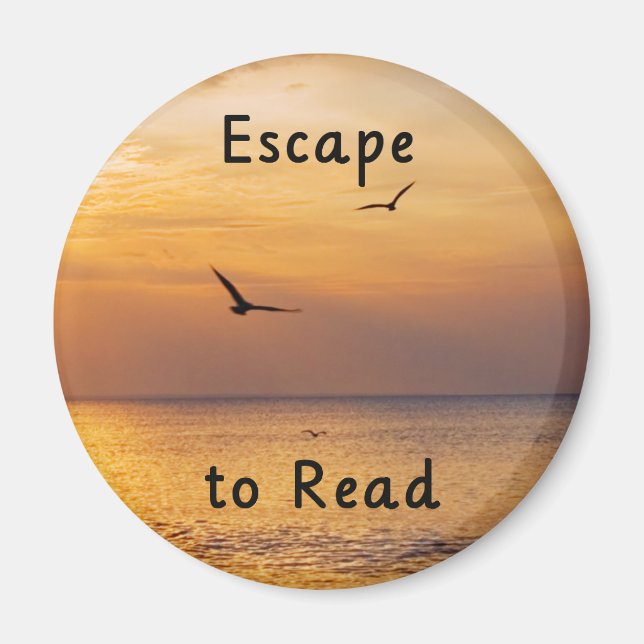 Íman Escapar para Ler Ímã | Citação de Leitor de Livros (Frente)