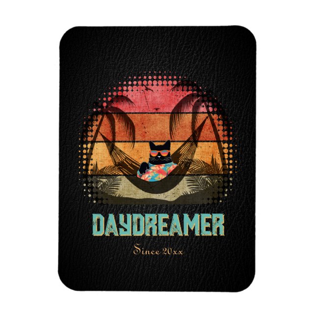 Íman Escape tropical de Gato Legal e Sonhador (Vertical)