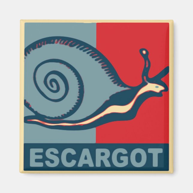 Íman Escargot em vermelho e azul (Frente)