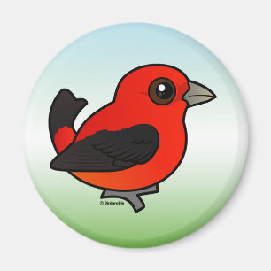 Íman Escarlate de Tanager dos desenhos animados