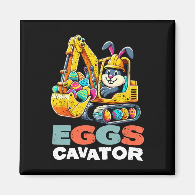 Íman Escavador do Coelho de Páscoa Ovos  (Frente)