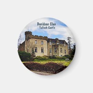 Íman Escocês Davidson Clan's Tulloch Castle Magnet