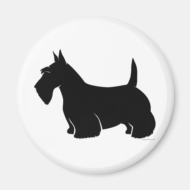 Íman Escocês Terrier Classic Silhouette (Frente)