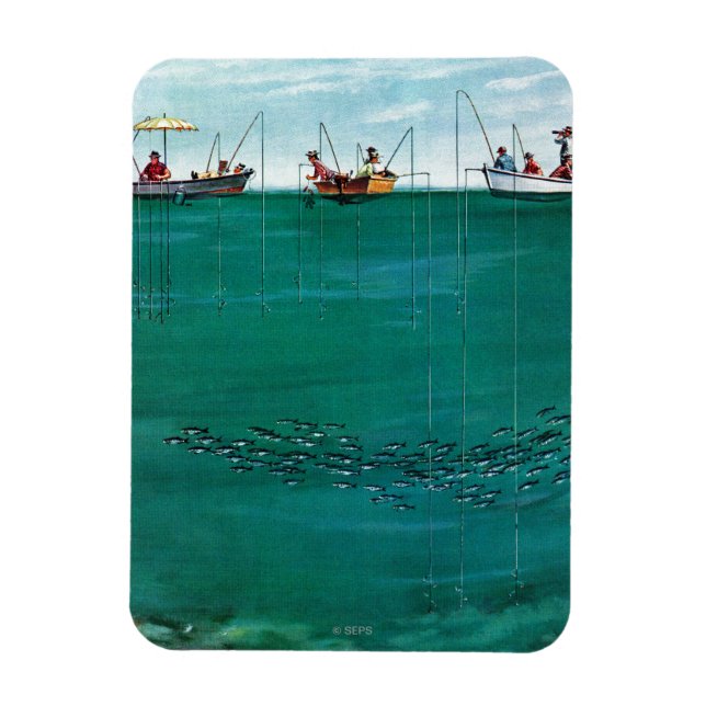 Íman Escola de Peixes entre Linhas por Thornton Utz (Vertical)