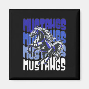Íman Escola Espírito Mascote Mustang Esportes Time Fute