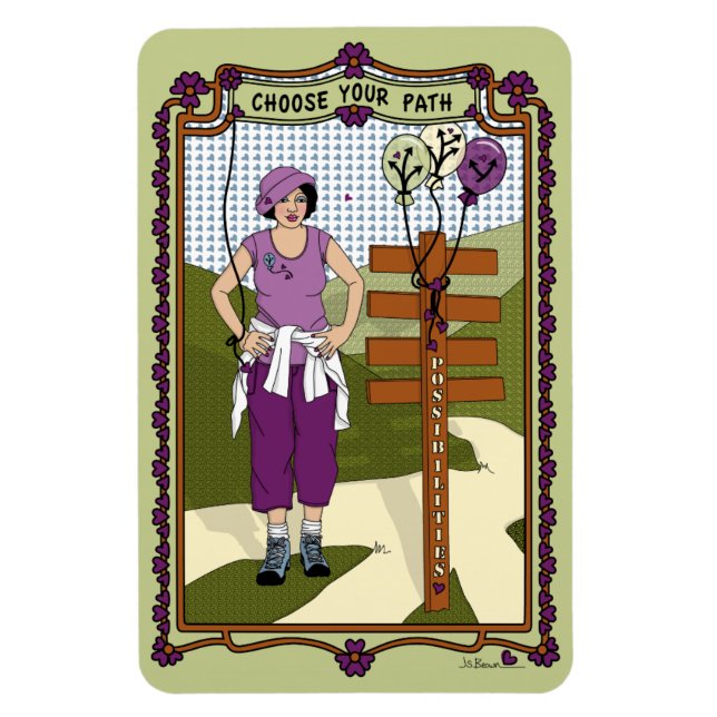 Íman Escolha o seu Magnet de Refrigerador Path_A_4x6 (Vertical)