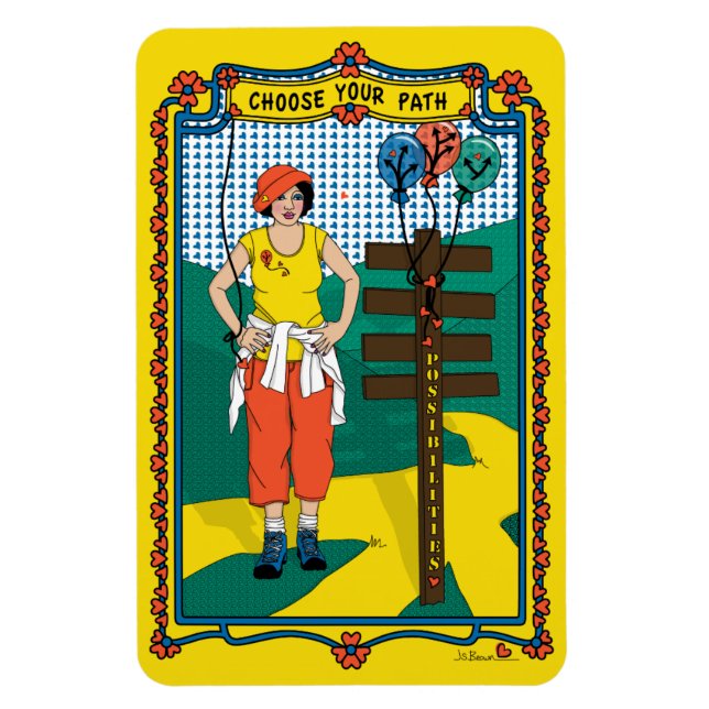 Íman Escolha o seu Magnet de Refrigerador Path_B_4x6 (Vertical)