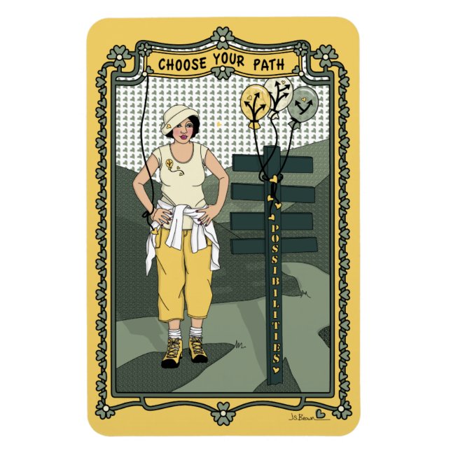 Íman Escolha o seu Magnet de Refrigerador Path_C_4x6 (Vertical)