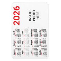 Escolha suas próprias cores 2026 Calendário Foto Í