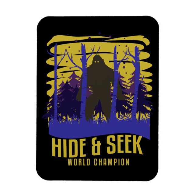 Íman Esconde-Se E Procure O Campeão Acreditador Sasquat (Vertical)