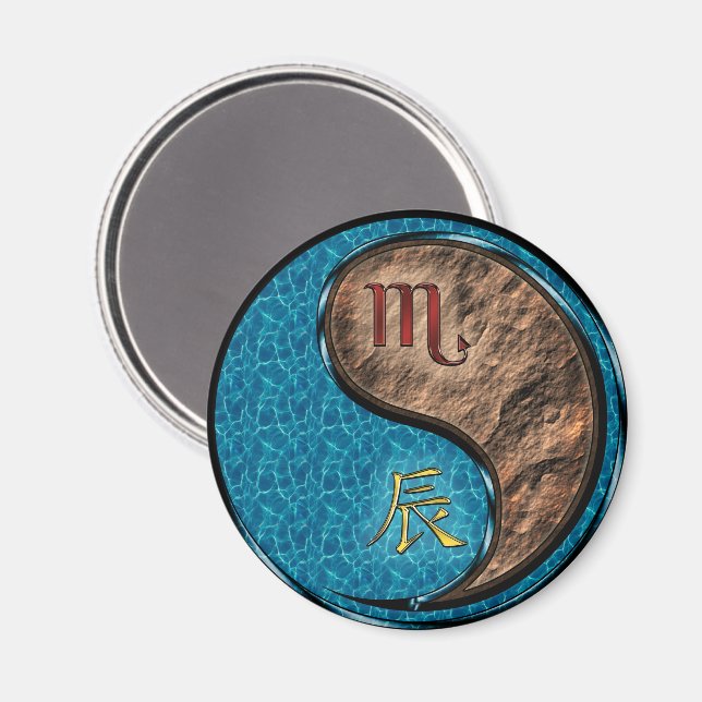 Íman Escorpião & Dragão da Terra (Front/Back)