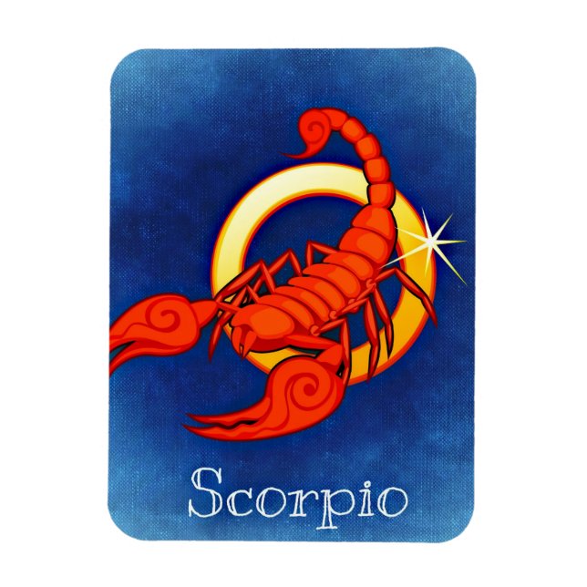 Íman Escorpião em Azul (Vertical)