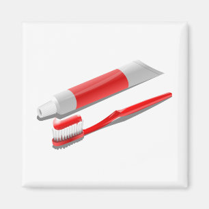 Íman Escova De Dentes E Pasta De Dentes