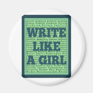 Íman Escreva como uma garota peacock