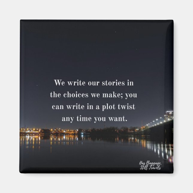 Íman Escreva em um ímã de citação de corte de ponteiro (Frente)