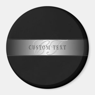 Íman Escrevendo de Script Monograma Editável Elegante  