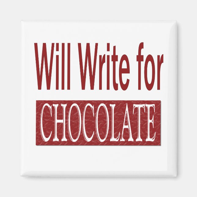 Íman Escreverá para Presente de Chocolate para Escritor (Frente)