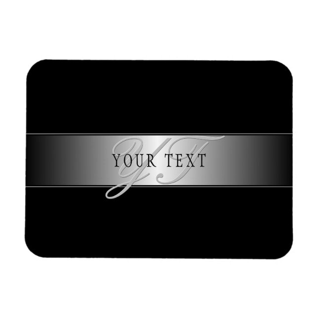 Íman Escrita em Script de Monograma Editável Elegante | (Horizontal)