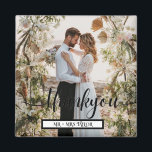 Íman Escrita Moderna Obrigado Foto de Casamento<br><div class="desc">Escrito Moderno Obrigado Foto De Casamento Magnet.Personalize Este Casamento Obrigado Magnets Com Sua Foto De Casamento Favorita,  E Nomes.Obrigado Magnets Por Seus Convidados De Casamento.</div>