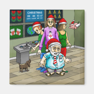 Íman Escritório de Natal com Papai Noel