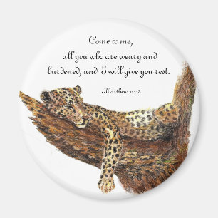 Íman Escritura da inspiração, animal do leopardo da