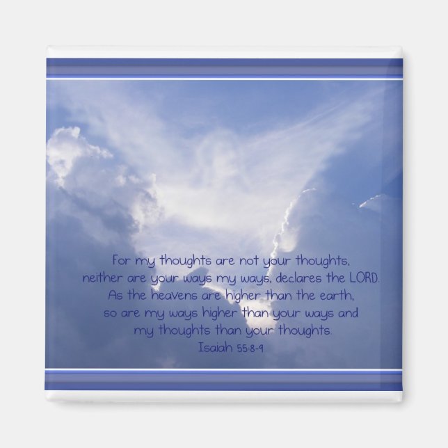 Íman Escritura, Isaiah 55:8,9, meus modos são Mais alto (Frente)