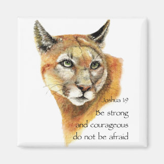 Íman Escritura Motivacional Joshua Cougar Arte Animal