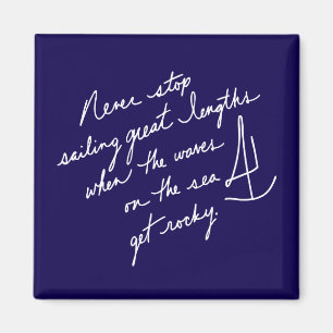 Íman Escriturado Mão Nunca Pare De Navegar