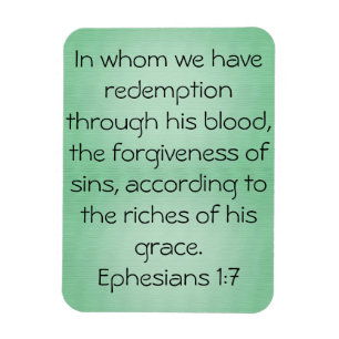 Íman Escrituras de sangue Ephesianos 1:7 ímã