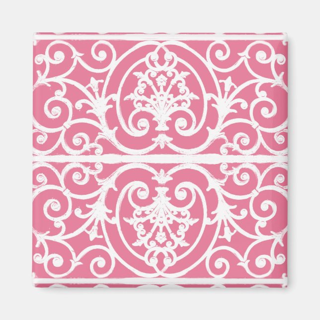 Íman Escroque rosa e branco (Frente)