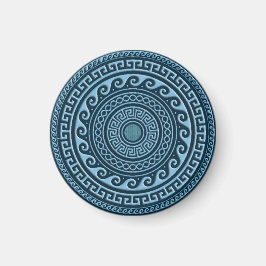 Íman Escudo Azul Céu com Chave Grega