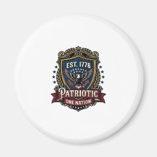 Íman Escudo de Batalha Patriótico 1776 Símbolo Inspirad