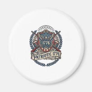 Íman Escudo de Batalha Patriótico 1776 Símbolo Inspirad
